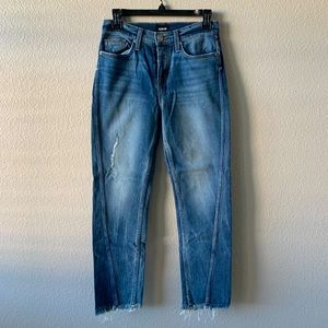 Hudson Rival Seamed High Rise Straight Leg Jeans